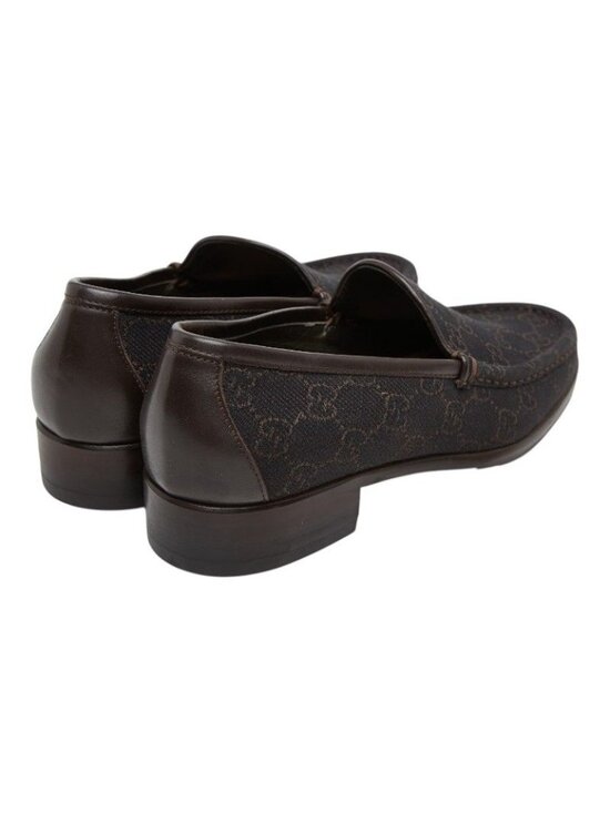 Gucci GG Canvas Loafers Slip on Moccasins Brown main image 8
